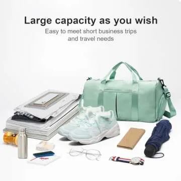 ZGWJ Sports Bag with Wet Pocket & Shoes Compartment