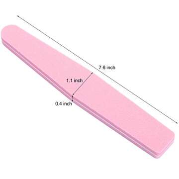 Nail Buffers 20 Pack 100/180 Grit Nail Buffer Block Sponge Buffing Nail File for Acrylic/Natural Nails, Pink