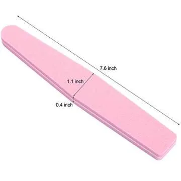 Nail Buffers 20 Pack 100/180 Grit Nail Buffer Block Sponge Buffing Nail File for Acrylic/Natural Nails, Pink