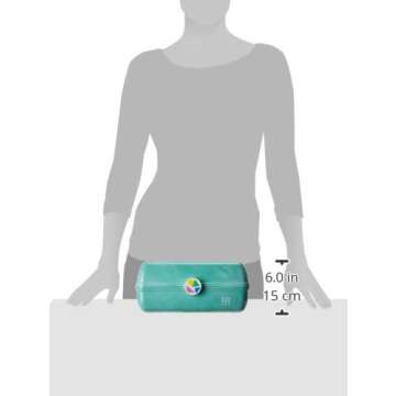 Caboodles On-The-Go Girl Retro Case, Sea Foam Marble