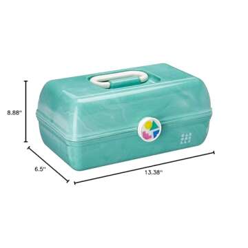 Caboodles On-The-Go Girl Retro Case, Sea Foam Marble