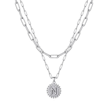 Stylish Silver Layered Necklaces for Women - Adjustable & Personalized Jewelry Gifts