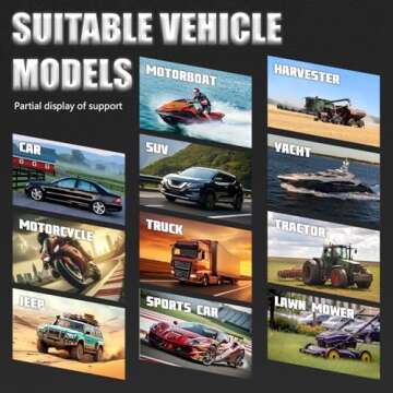 Smart 10-Amp Battery Charger for Cars & Motorcycles