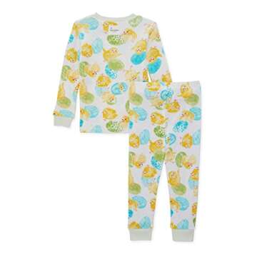 Burt's Bees Baby Baby Girls' Pajamas, Tee and Pant 2-Piece Pj Set, Lil Hatchlings, 2T