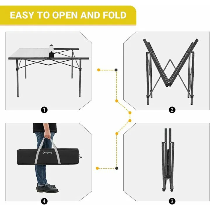 Portable Aluminum Camping Table - Lightweight & Foldable