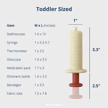 BLUE GINKGO Toddler Doctor Kit 10-Piece Silicone Playset