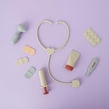BLUE GINKGO Toddler Doctor Kit 10-Piece Silicone Playset