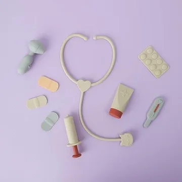 BLUE GINKGO Toddler Doctor Kit 10-Piece Silicone Playset