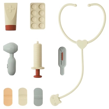 BLUE GINKGO Toddler Doctor Kit 10-Piece Silicone Playset