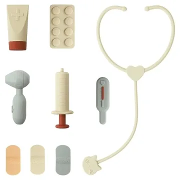 BLUE GINKGO Toddler Doctor Kit 10-Piece Silicone Playset