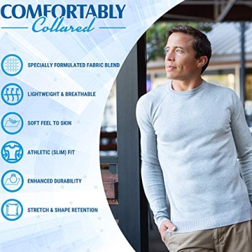 Perfect Slim Fit Crew Neck Sweaters for Men - Soft Pullover