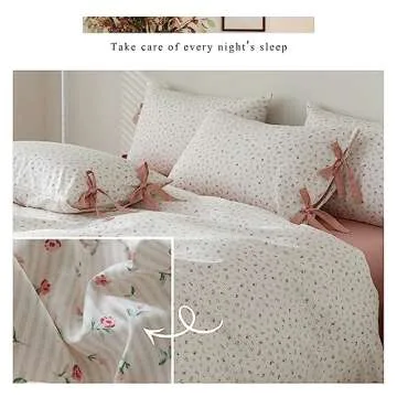 Chic Botanical Floral Cotton Duvet Cover Set for King Beds