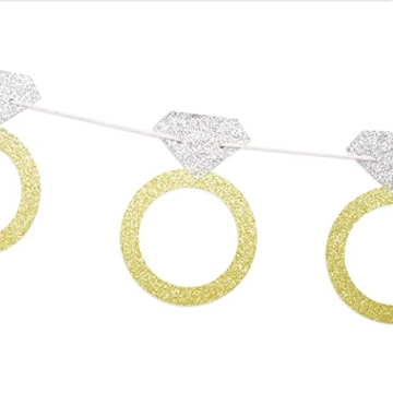 Stunning Bachelorette Party Banner with Diamond Rings