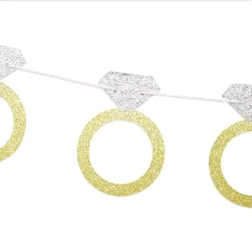 Stunning Bachelorette Party Banner with Diamond Rings