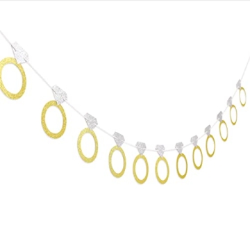 Stunning Bachelorette Party Banner with Diamond Rings