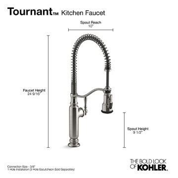 KOHLER Tournant Semi-Professional Kitchen Faucet - Vibrant Stainless