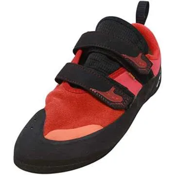 Climb X Rave Strap Climbing Shoe 2018 - Perfect Fit & Comfort (Red, Size 8)