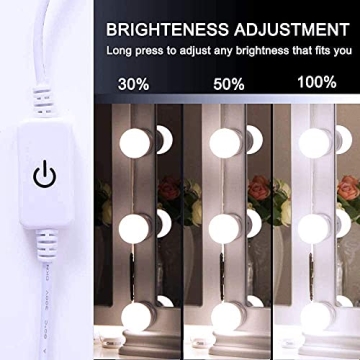 Chende LED Vanity Light Mirror with Dimmer for Makeup
