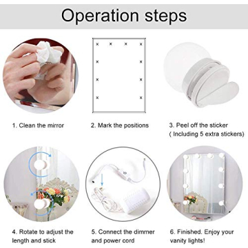 Chende LED Vanity Light Mirror with Dimmer for Makeup