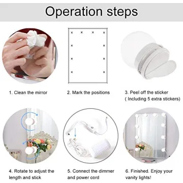 Chende LED Vanity Light Mirror with Dimmer for Makeup