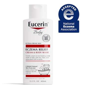 Eucerin Baby Eczema Relief Cream Body Wash with Colloidal Oatmeal, Fragrance-Free, 13.5 Fl Oz