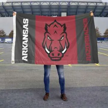 Vibrant Arkansas Hogs College Flag - Perfect for Teams