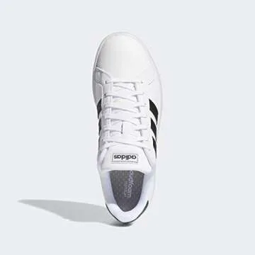 adidas Women's Grand Court Shoe, White/Black/White, 6.5