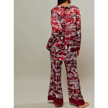 Fenghualzzniya Women Satin Pajama Set for Stylish Comfort