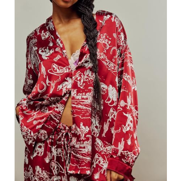 Fenghualzzniya Women Satin Pajama Set for Stylish Comfort