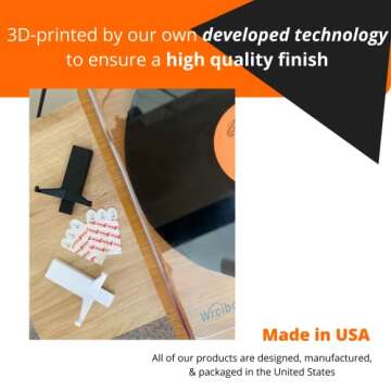 Now Spinning Vinyl Record Wall Mount Display/Shelf | Hang Albums Without Wall-Damage | Perfect for O...