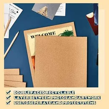 Henoyso 110 Pack Corrugated Cardboard Sheets Flat Cardboard Sheets Packaging Inserts Flat Square Inserts Squares Separators for Shipping Packing Mailing Crafts(Brown,11 x 8.5 Inch)