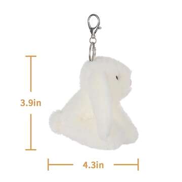 Apricot Lamb Cute Toys Plush Cream Bunny Rabbit Stuffed Animal Soft Keychain for Kids Bag, Purse, Backpack, Handbag (6 Inches)