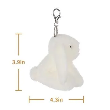 Apricot Lamb Cute Toys Plush Cream Bunny Rabbit Stuffed Animal Soft Keychain for Kids Bag, Purse, Backpack, Handbag (6 Inches)