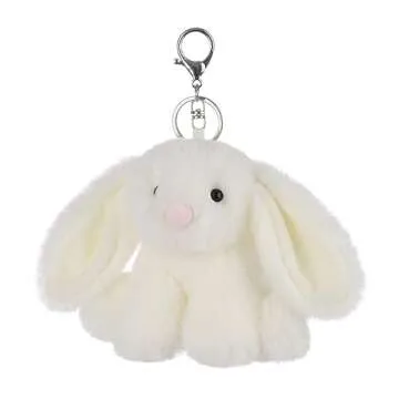 Apricot Lamb Cute Toys Plush Cream Bunny Rabbit Stuffed Animal Soft Keychain for Kids Bag, Purse, Backpack, Handbag (6 Inches)