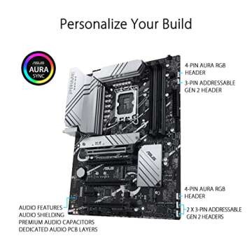 ASUS Z790-P ATX Motherboard with WiFi 6, PCIe 5.0, DDR5, 14+1 Power Stages, 3X M.2, Thunderbolt 4, 2.5Gb LAN