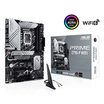 ASUS Z790-P ATX Motherboard with WiFi 6, PCIe 5.0, DDR5, 14+1 Power Stages, 3X M.2, Thunderbolt 4, 2.5Gb LAN