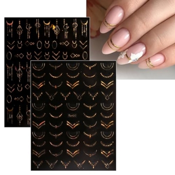 JMEOWIO Flower Nail Art Stickers for Easy Designs