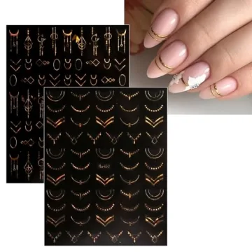 JMEOWIO Flower Nail Art Stickers for Easy Designs
