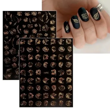 JMEOWIO Flower Nail Art Stickers for Easy Designs