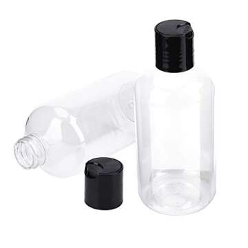 Bekith 16 Pack 8oz Plastic Squeeze Bottles with Disc Cap, Clear Travel Containers For Shampoo, Lotio...