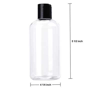 Bekith 16 Pack 8oz Plastic Squeeze Bottles with Disc Cap, Clear Travel Containers For Shampoo, Lotions, Liquid Body Soap, Creams