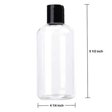 Bekith 16 Pack 8oz Plastic Squeeze Bottles with Disc Cap, Clear Travel Containers For Shampoo, Lotions, Liquid Body Soap, Creams