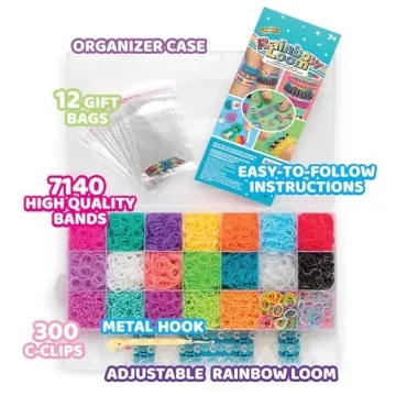 Rainbow Loom Mega Combo Set 7000 Bands Organizer Case Gift