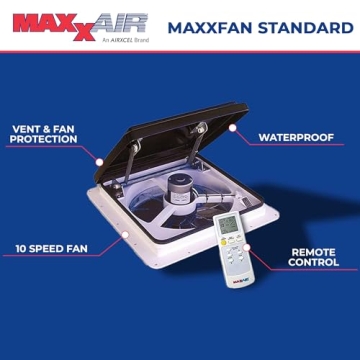 MAXXAIR Maxxfan Plus Remote Control Fan for RVs