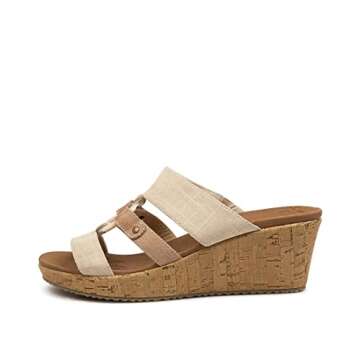 Skechers Women's Comfort Cork Wedge Slide Sandal