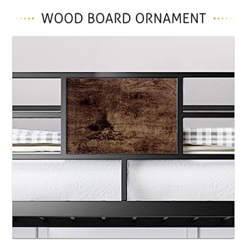 SHA CERLIN Metal Twin Loft Bed Frame with Stairs Space-Saving