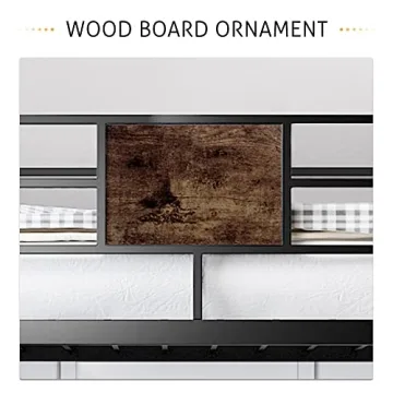 SHA CERLIN Metal Twin Loft Bed Frame with Stairs Space-Saving