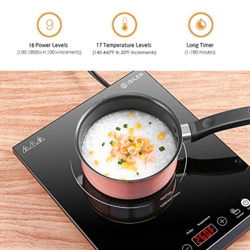 iSiler Induction Cooktop 1800W with Safety Lock Features