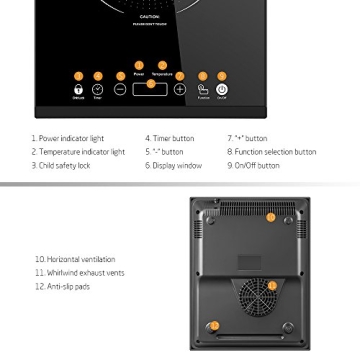 iSiler Induction Cooktop 1800W with Safety Lock Features