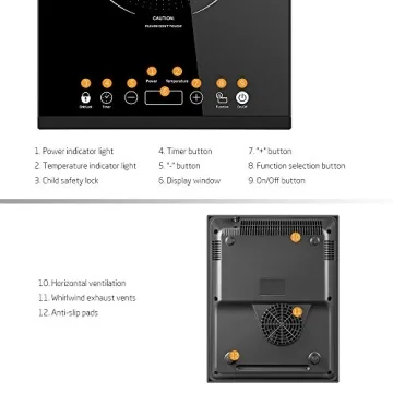 iSiler Induction Cooktop 1800W with Safety Lock Features